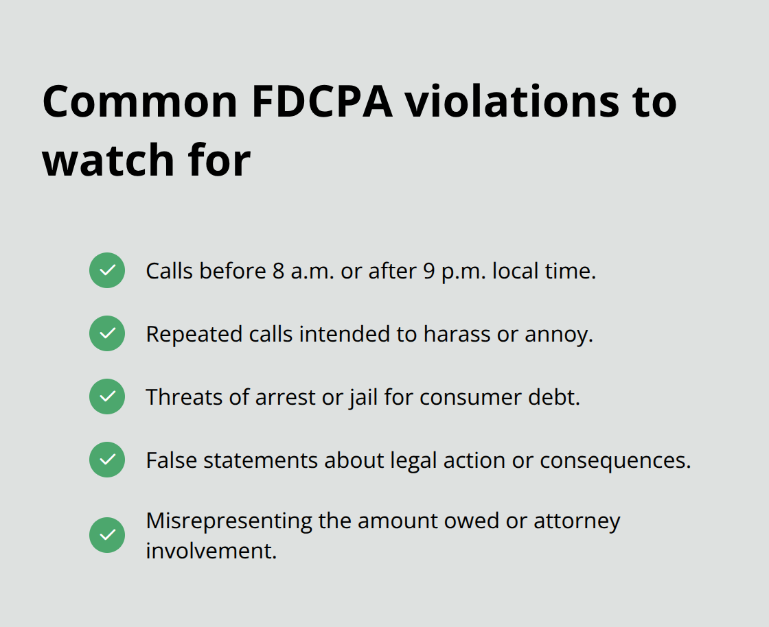 Checklist of frequent debt collection violations in the United States - FCRA rights California
