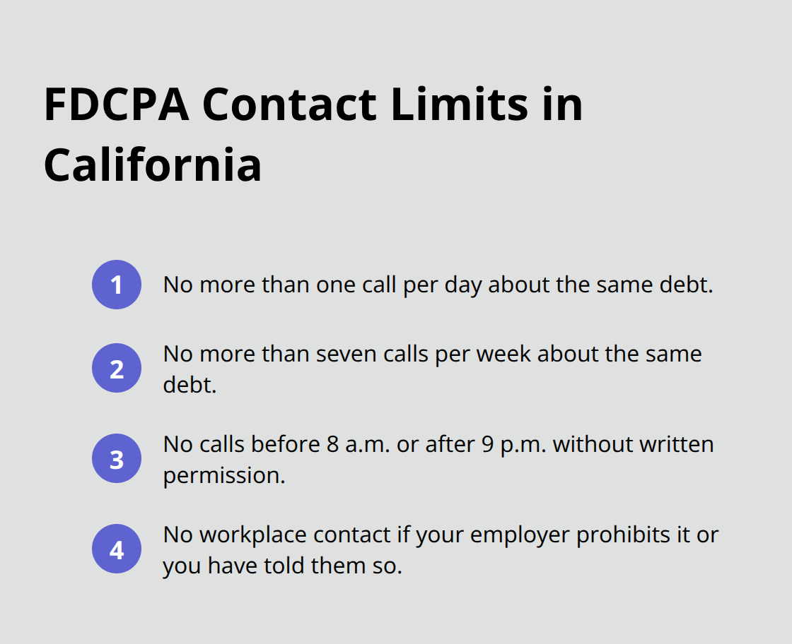 Key call and contact limits under federal and California law - Harassment by creditors