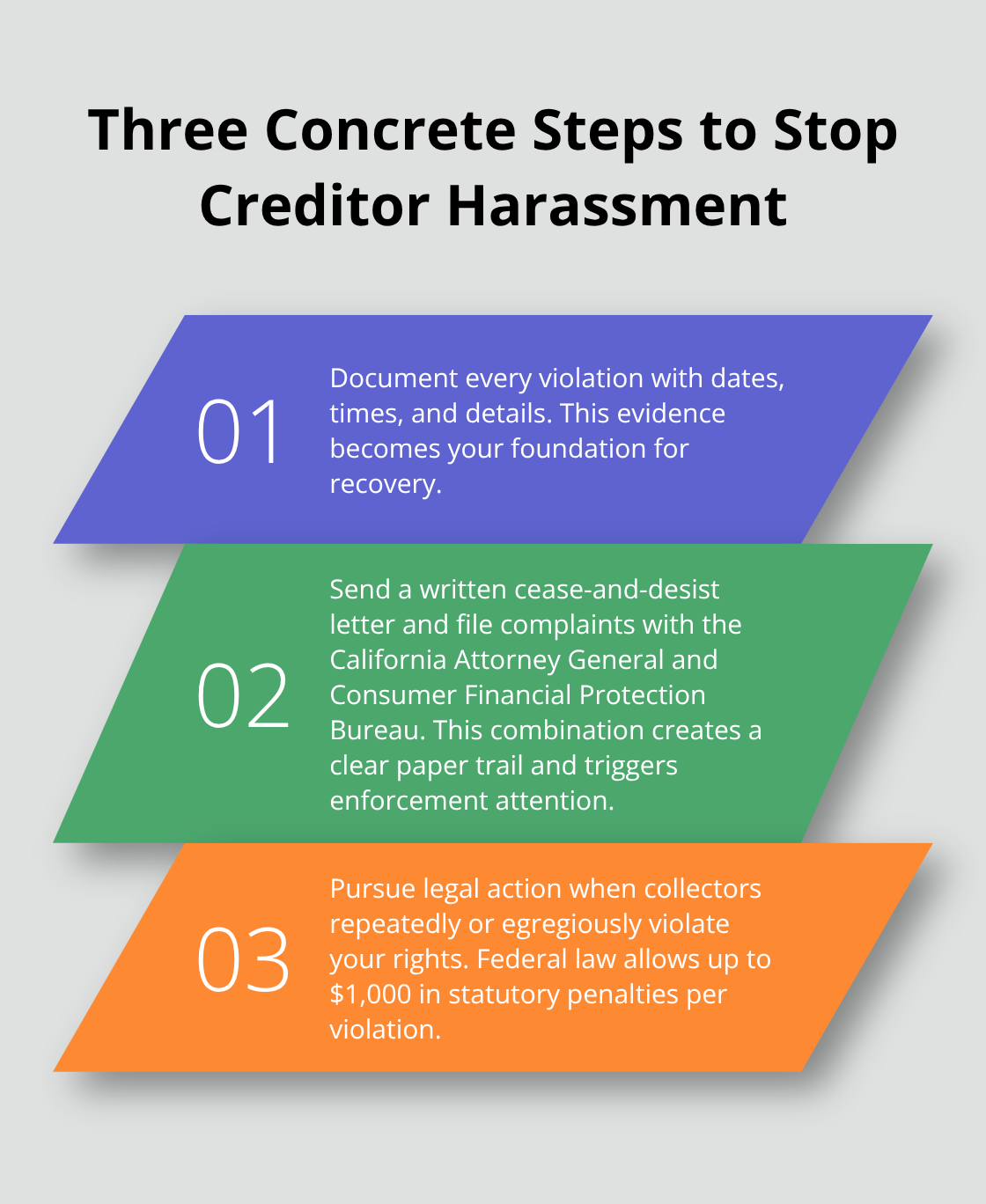 Action plan to document, report, and pursue recovery