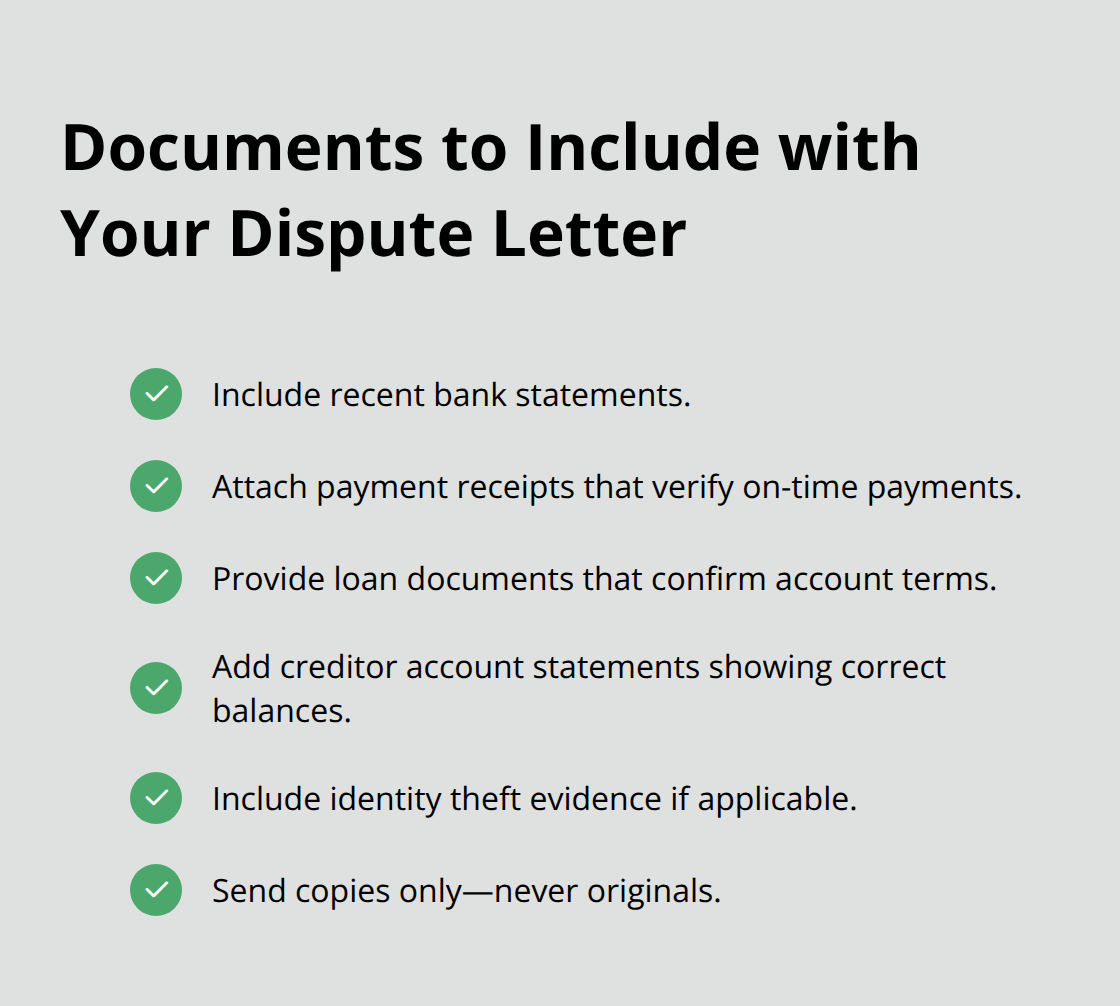 Checklist of supporting documents to include when disputing credit report errors in the U.S. - Read credit reports confidently